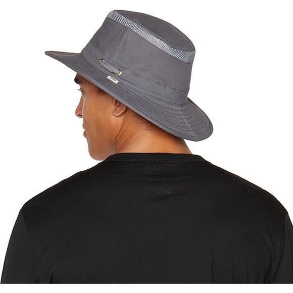 NWT Tilley Men's Standard Airflo Organic Cotton Hat Grey Size 7 - Picture 4 of 7